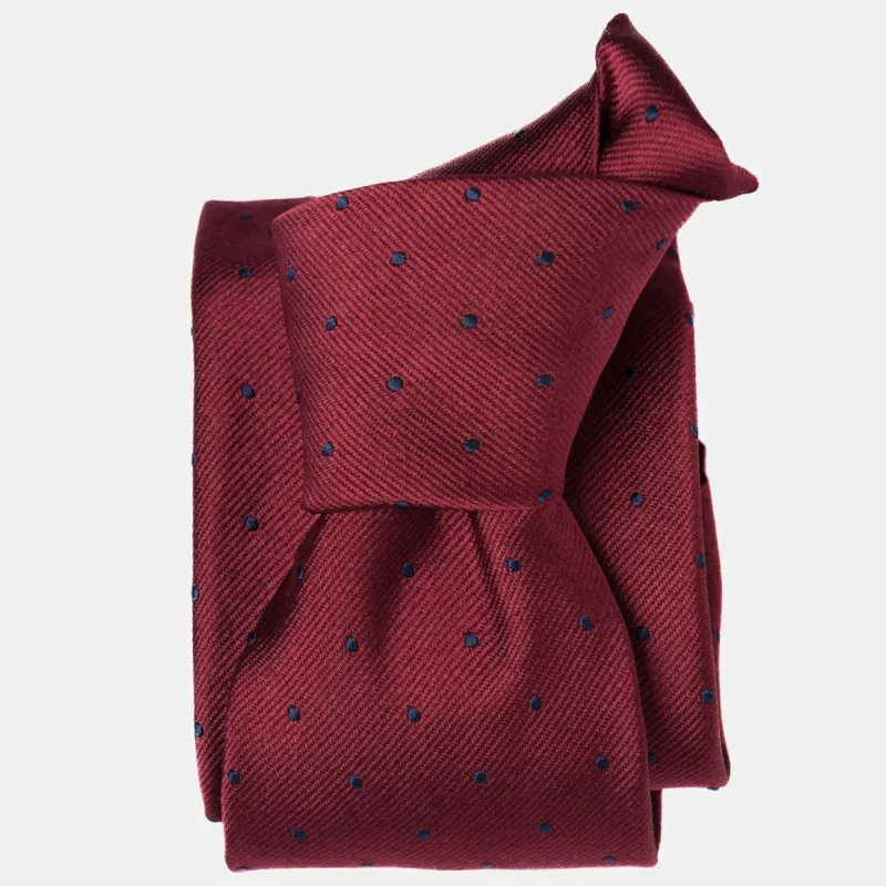 Pisa - Silk Jacquard Tie - Burgundy sold by Elizabetta