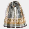 Layla - Long Sheer Silk Scarf - Misty Blue sold by Elizabetta