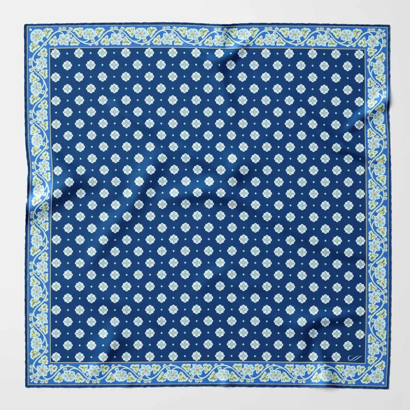 Ducati - Silk Neckerchief - Marine Blue sold by Elizabetta