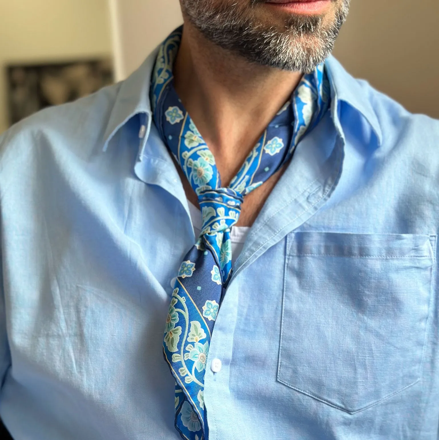 Ducati - Silk Neckerchief - Marine Blue sold by Elizabetta product image thumbnail 2