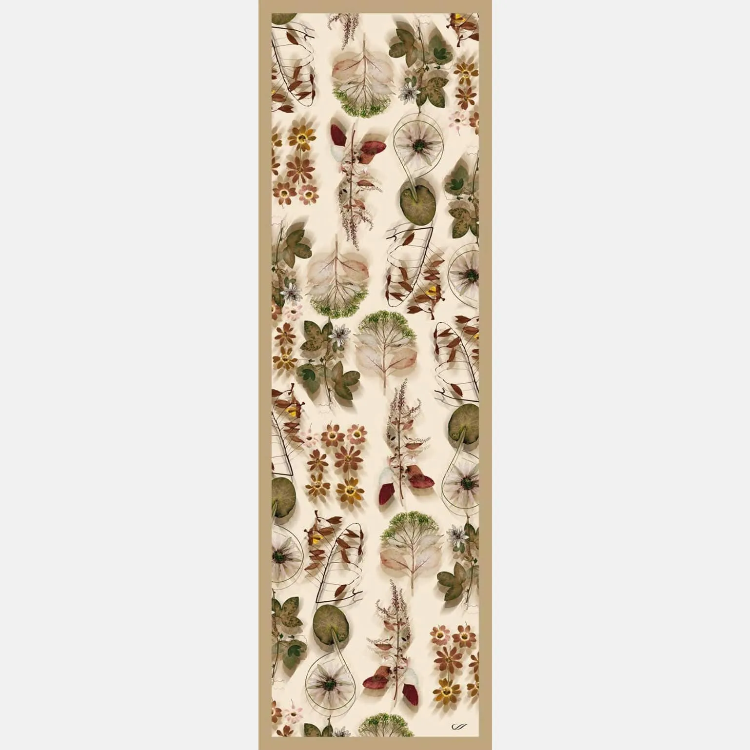 Botanica - Long Silk Scarf - Beige sold by Elizabetta product image thumbnail 5