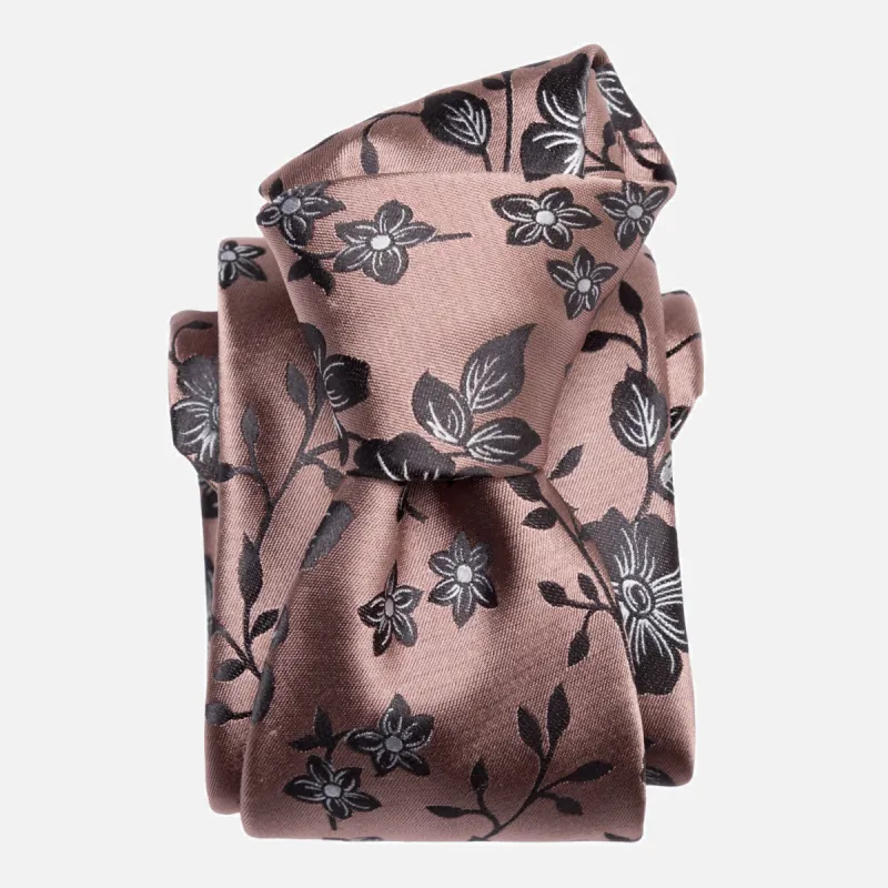 Silvio - Silk Jacquard Tie - Dusty Rose sold by Elizabetta