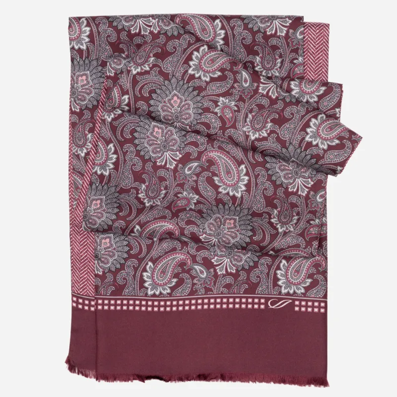 Pasquino - Reversible Silk Scarf - Wine sold by Elizabetta