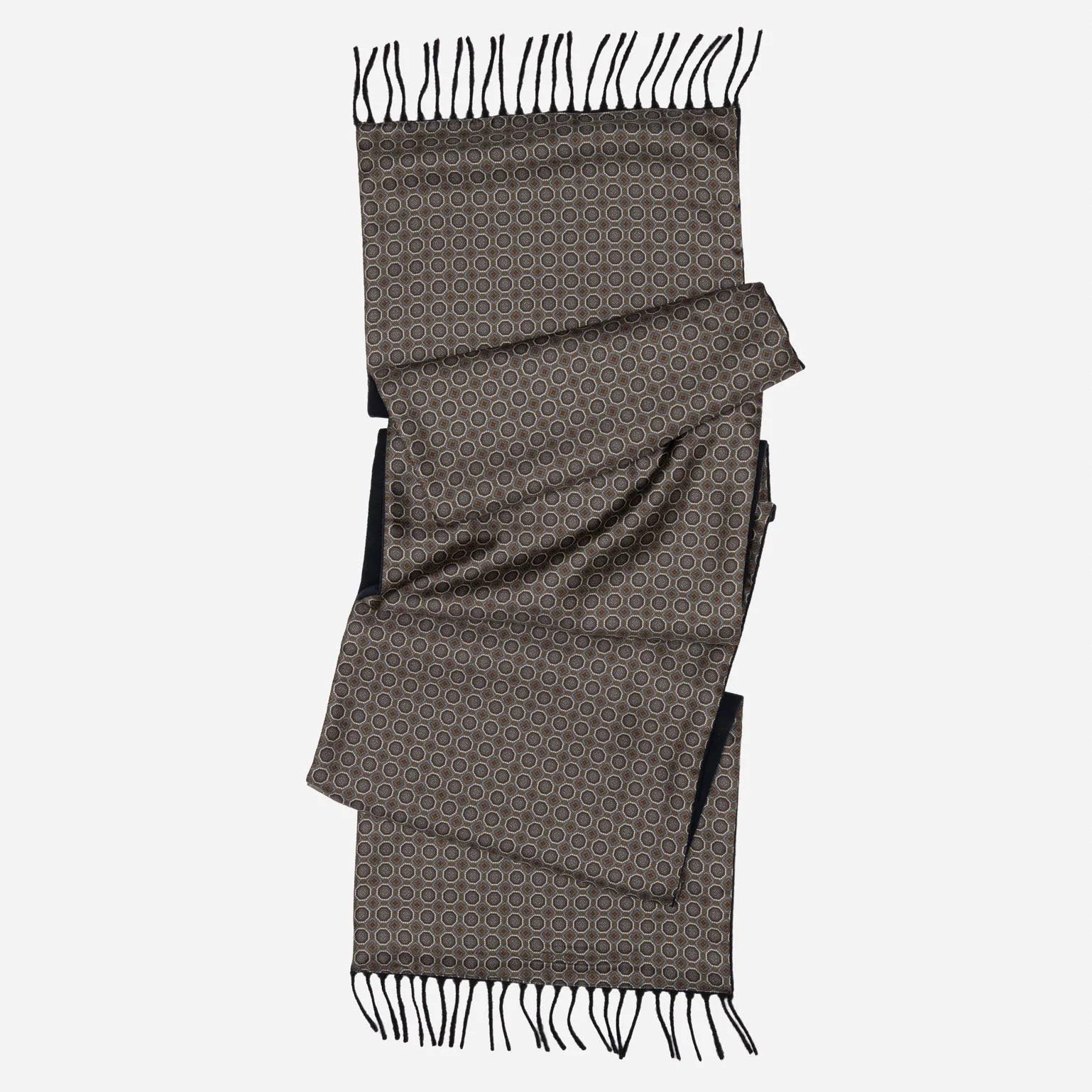Trastevere - Wool Backed Silk Scarf - Sage and Rust sold by Elizabetta product image thumbnail 2