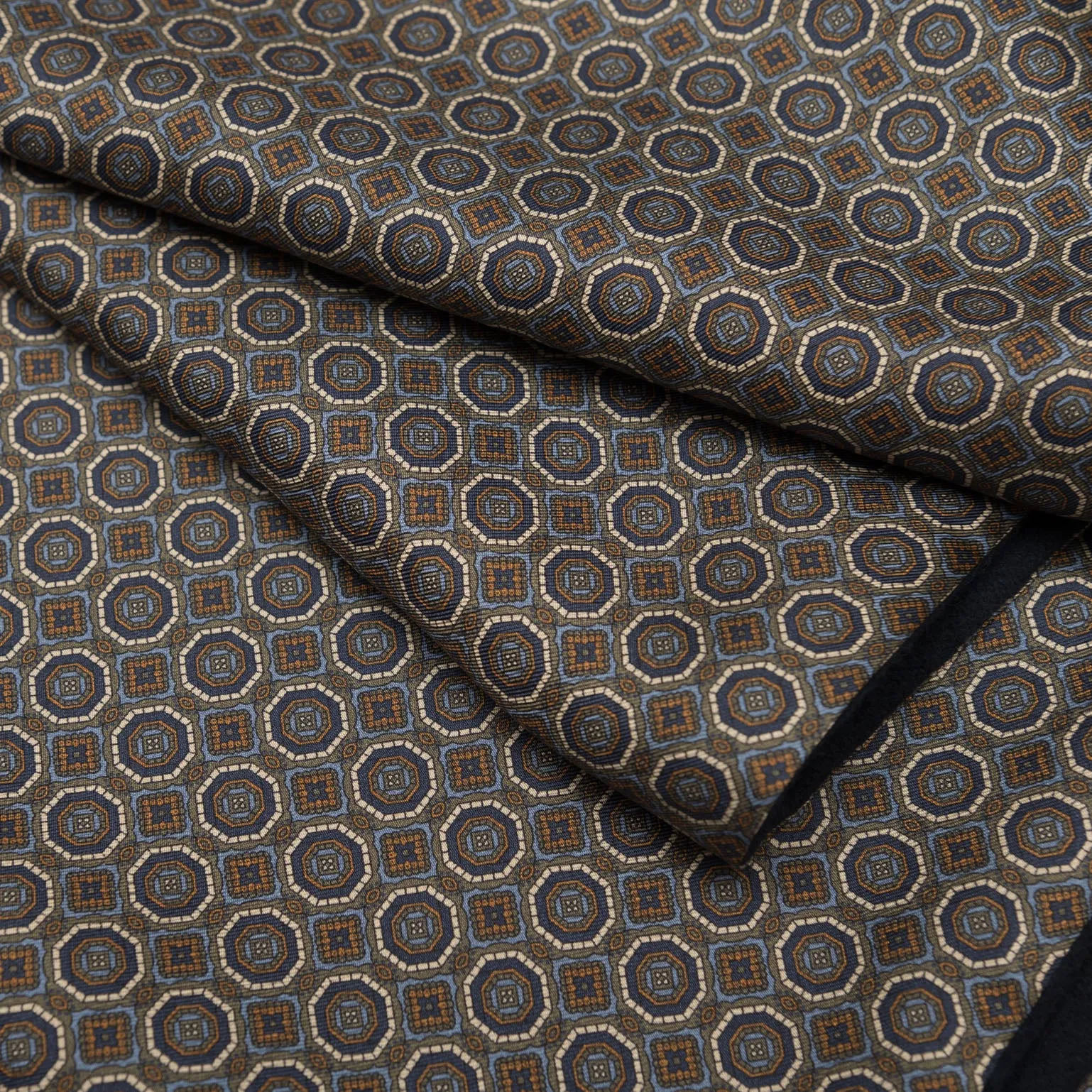 Trastevere - Wool Backed Silk Scarf - Sage and Rust sold by Elizabetta product image thumbnail 3