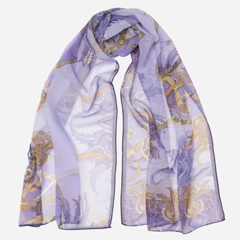 Alessandra - Long Silk Scarf - Purple sold by Elizabetta