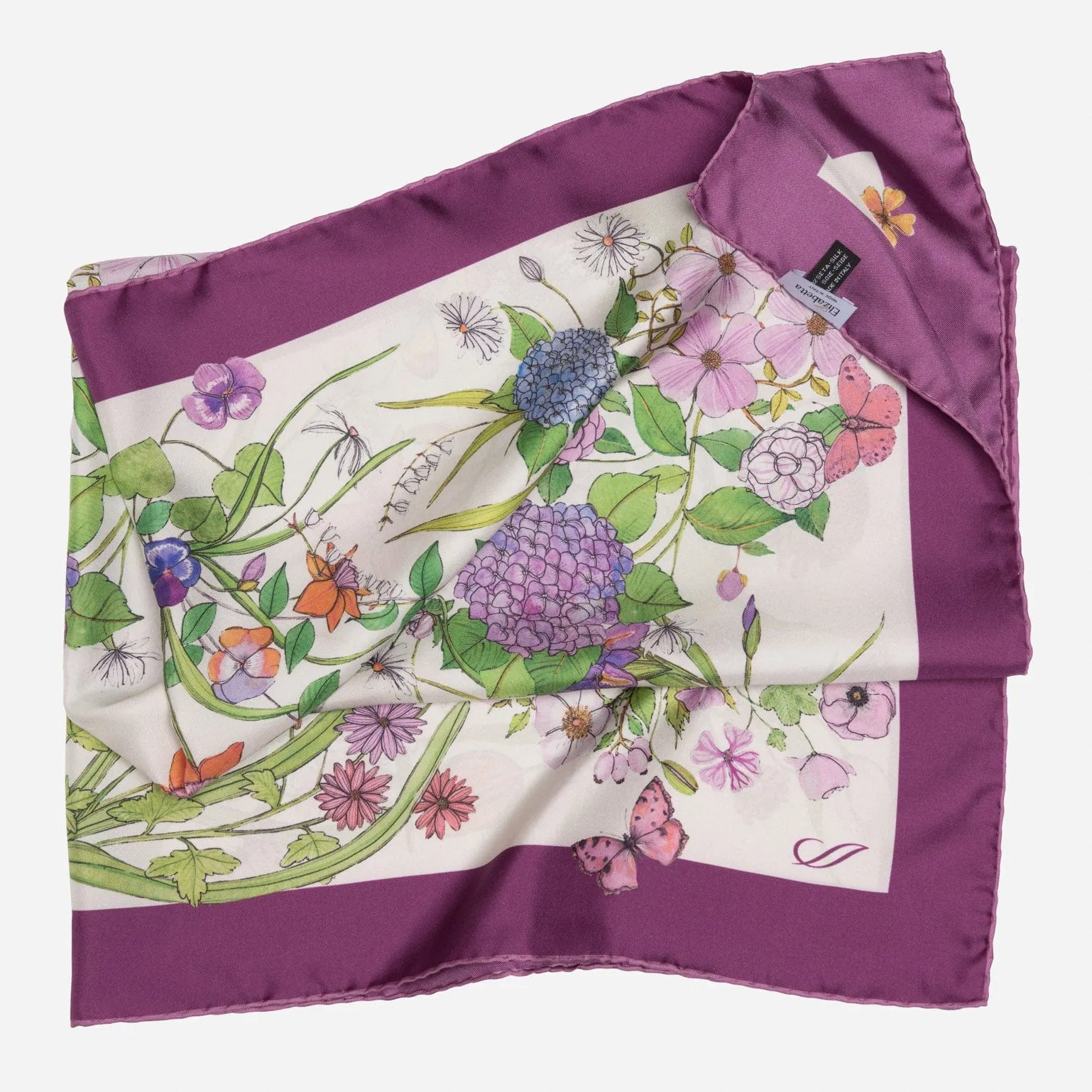 Flora - Silk Foulard - Berry sold by Elizabetta product image thumbnail 3