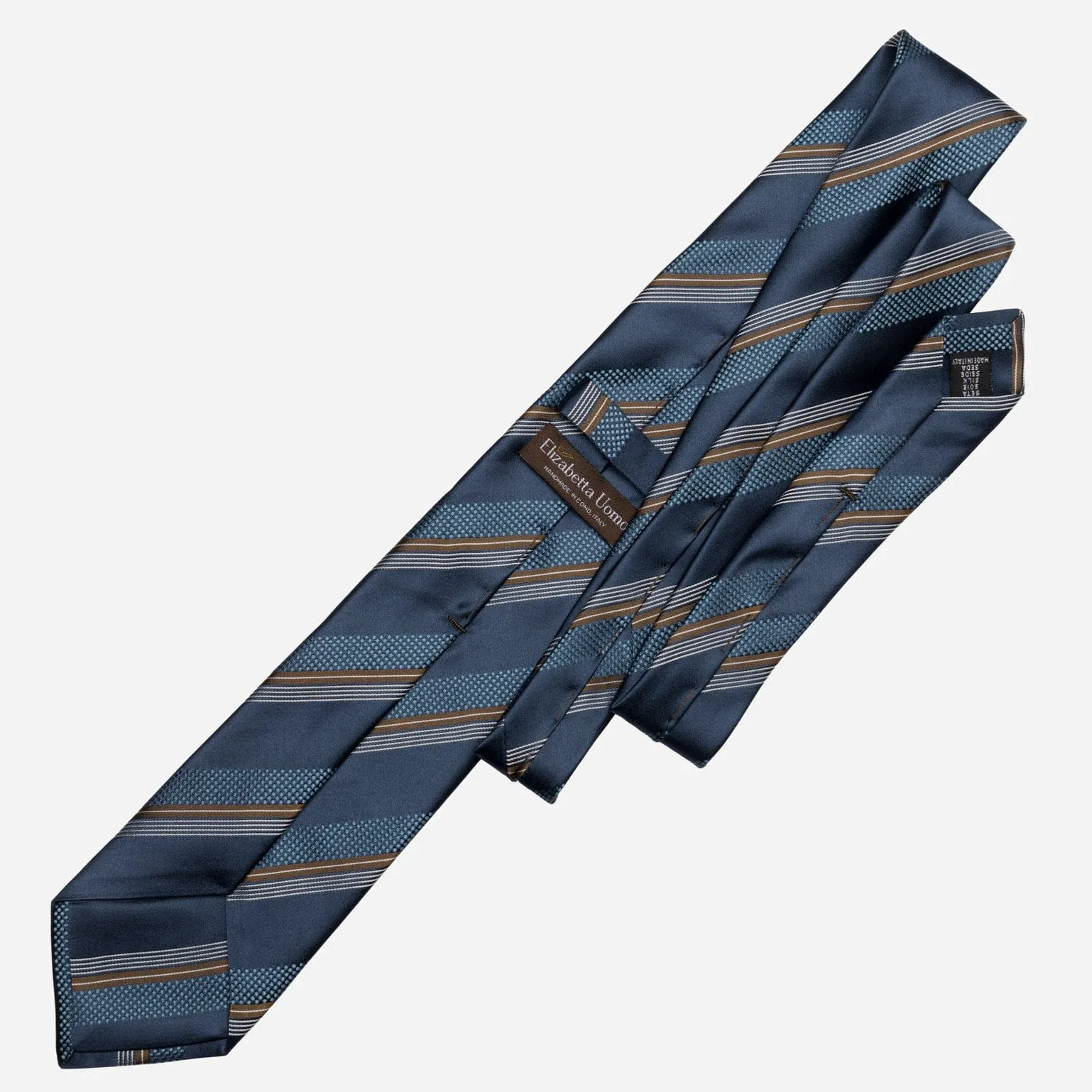 Corso - Silk Jacquard Tie - Petrol Blue sold by Elizabetta product image thumbnail 3