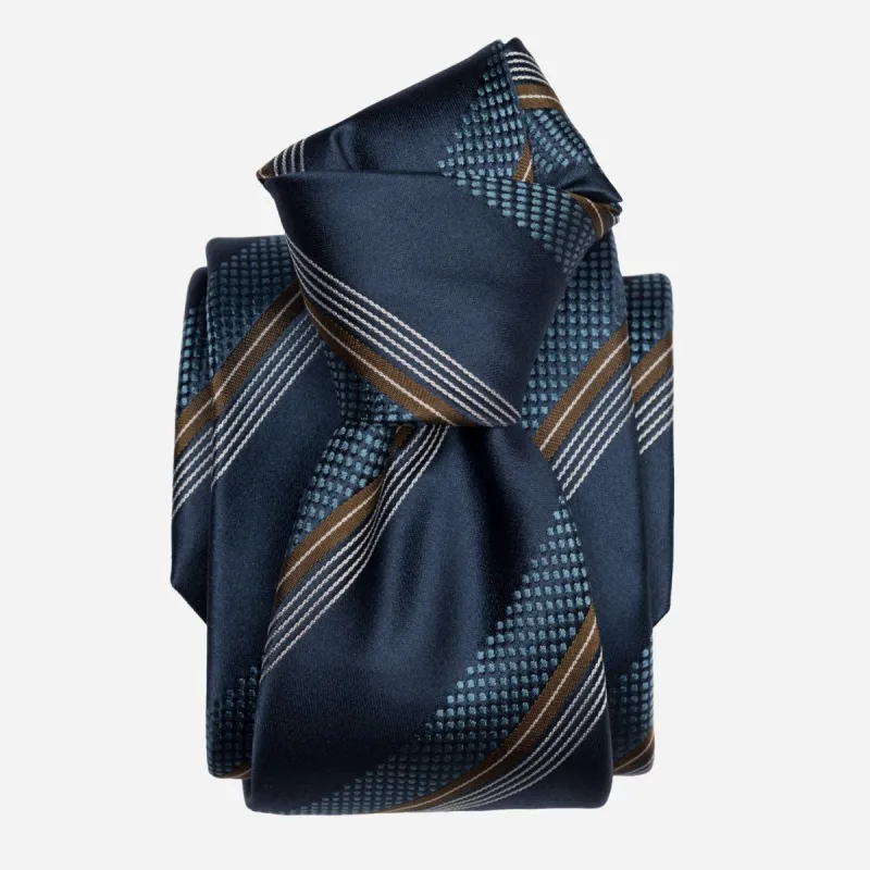 Corso - Silk Jacquard Tie - Petrol Blue sold by Elizabetta