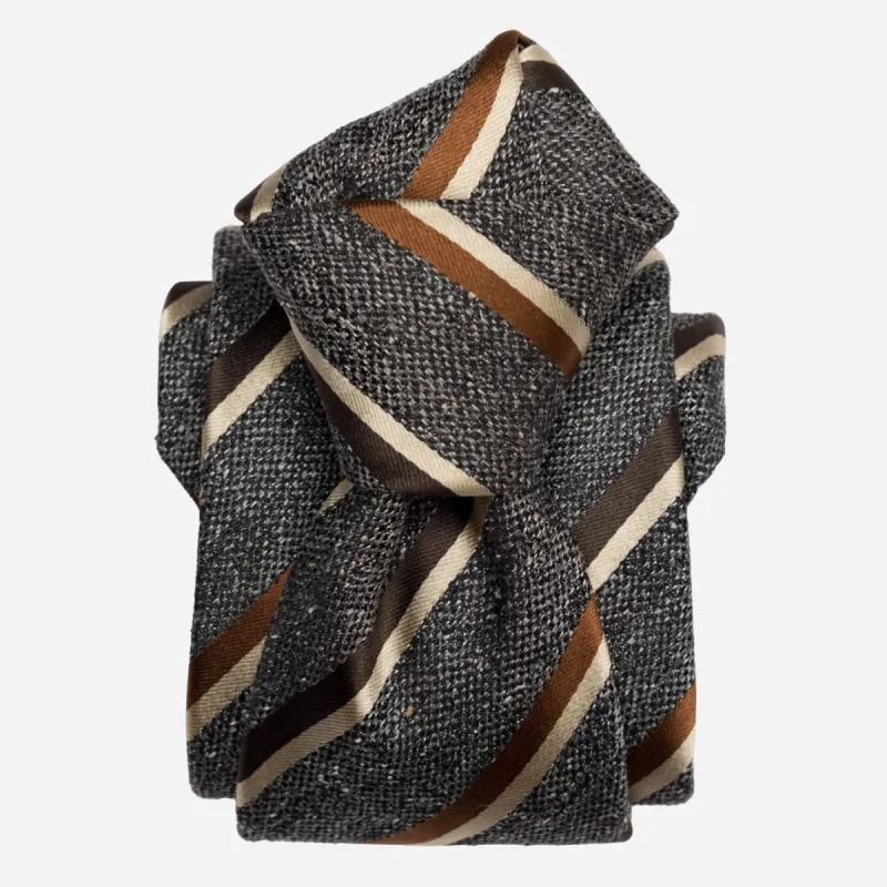 Velletri - Silk Jacquard Tie - Steel sold by Elizabetta