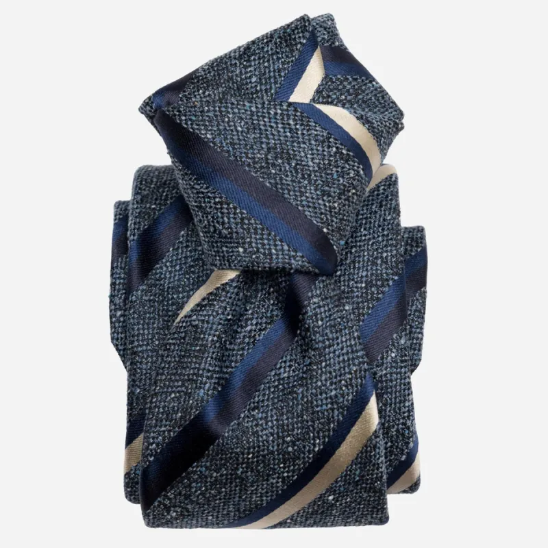Velletri - Silk Jacquard Tie - Blue sold by Elizabetta