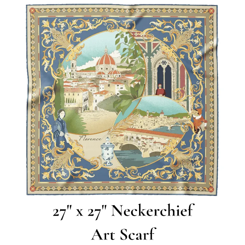 Celebrating Firenze Art Scarf - 27” Neckerchief sold by Elizabetta