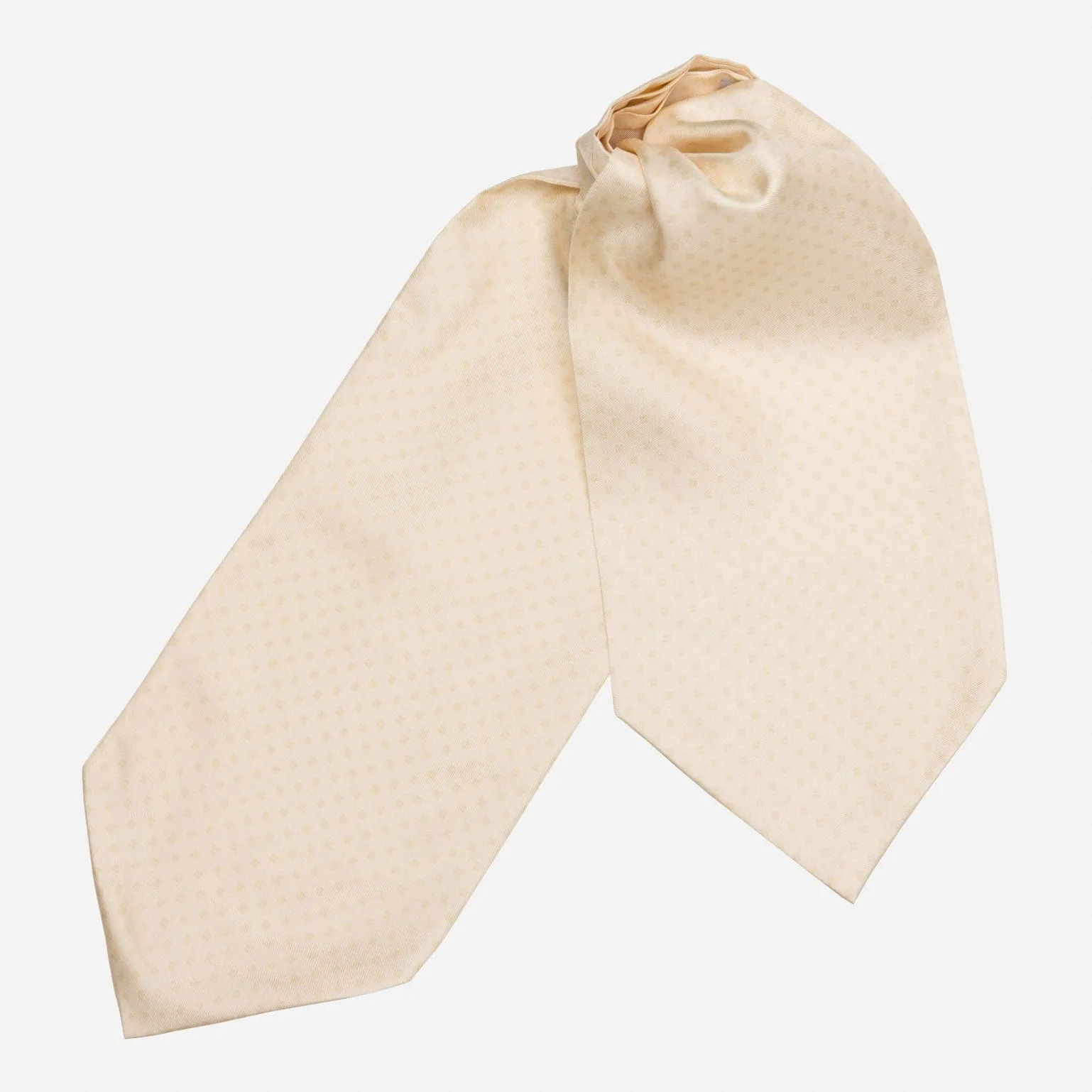 Savino - Silk Ascot Cravat Tie - Bavarian Cream sold by Elizabetta