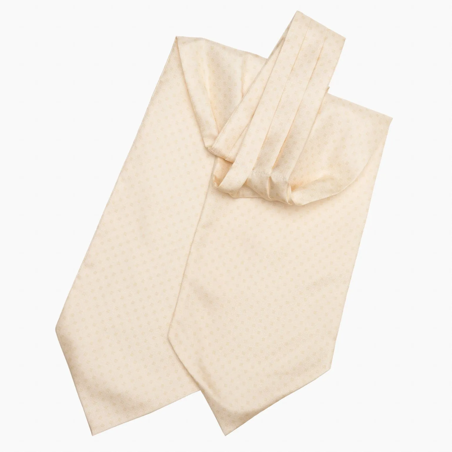 Savino - Silk Ascot Cravat Tie - Bavarian Cream sold by Elizabetta product image thumbnail 3