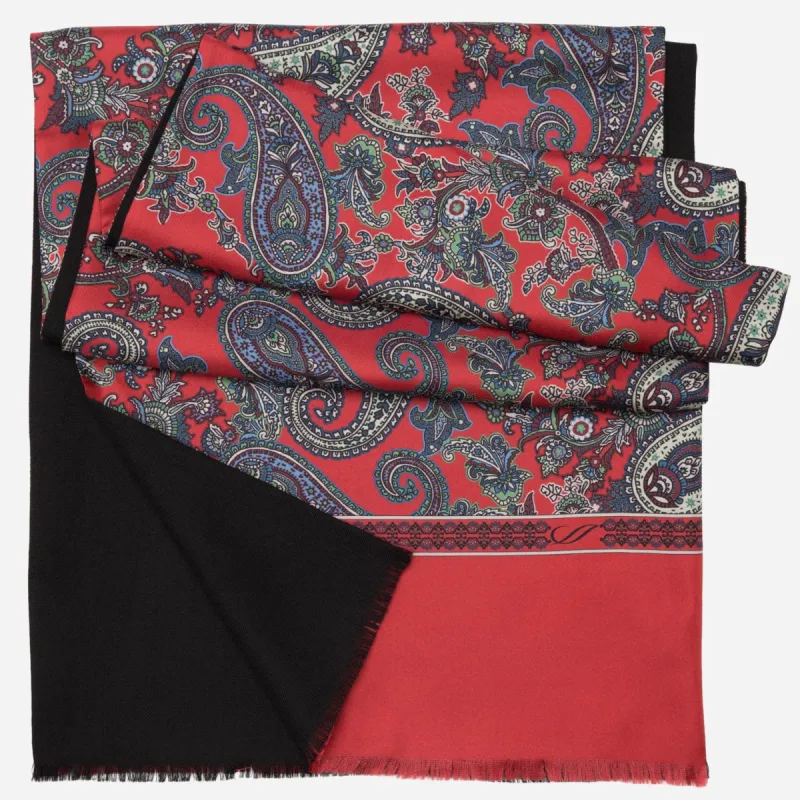 Venezia - Wool Backed Silk Scarf - Red sold by Elizabetta
