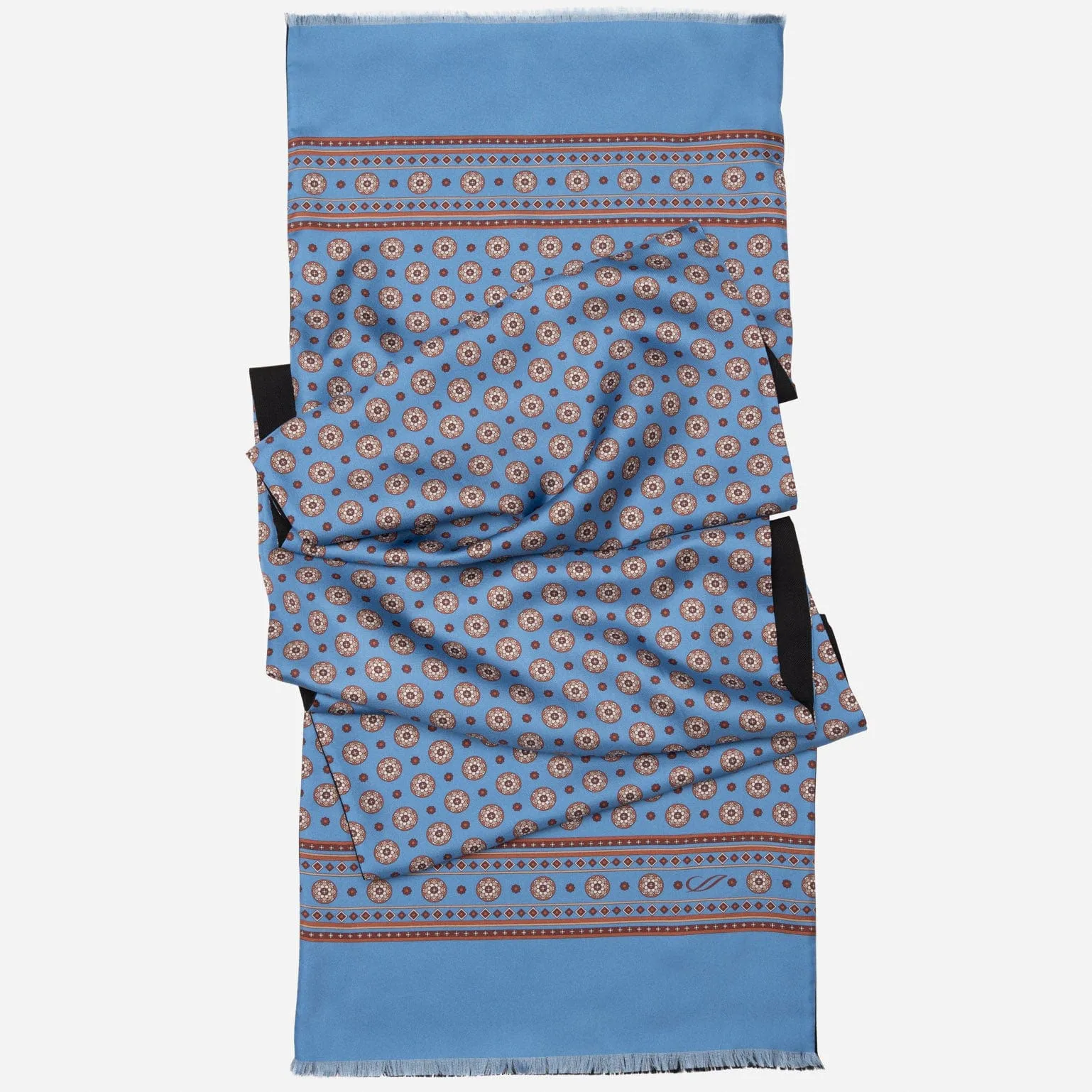 Palatino - Wool Backed Silk Scarf - Azure sold by Elizabetta product image thumbnail 2