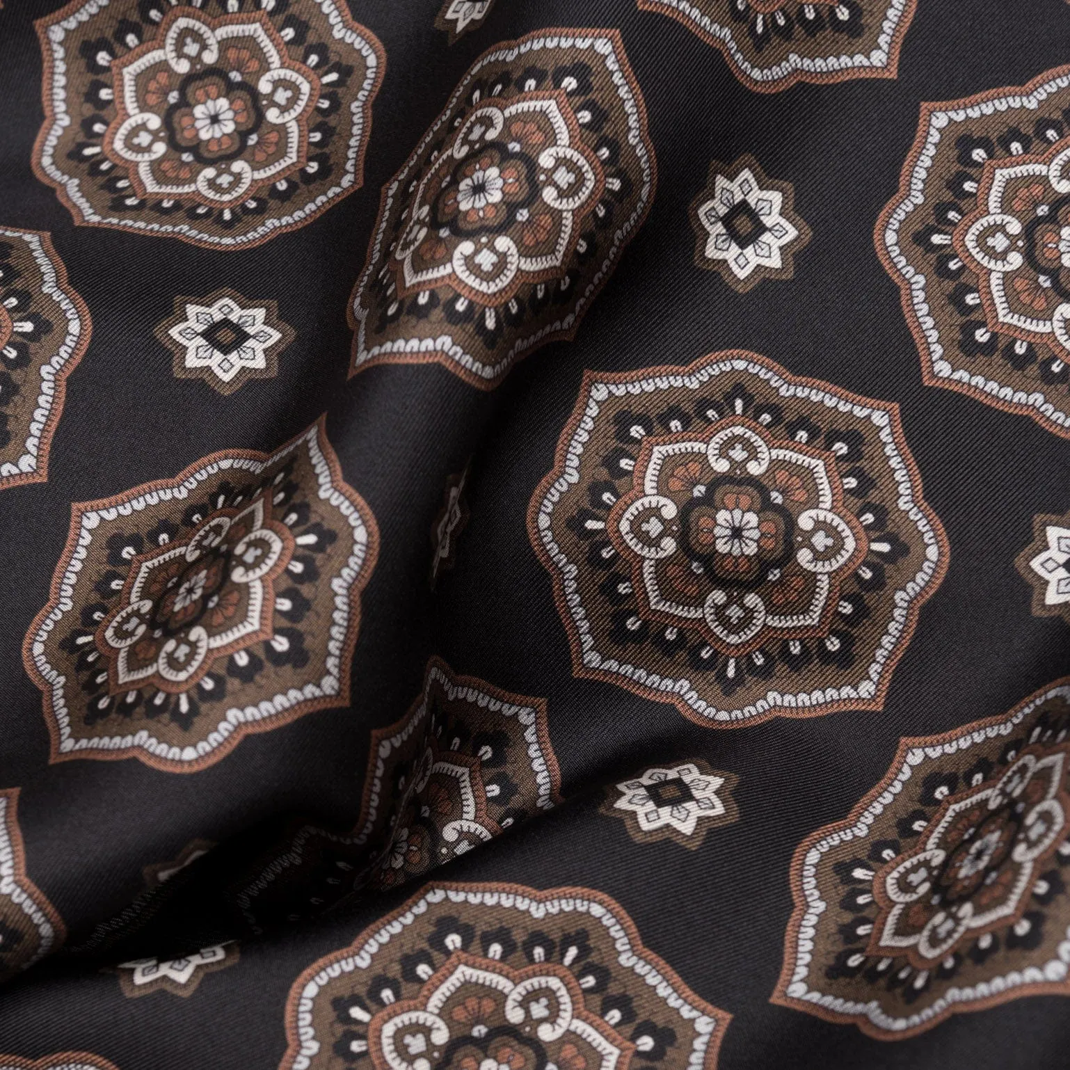 Jove - Wool Backed Silk Scarf - Black & Brown sold by Elizabetta product image thumbnail 3