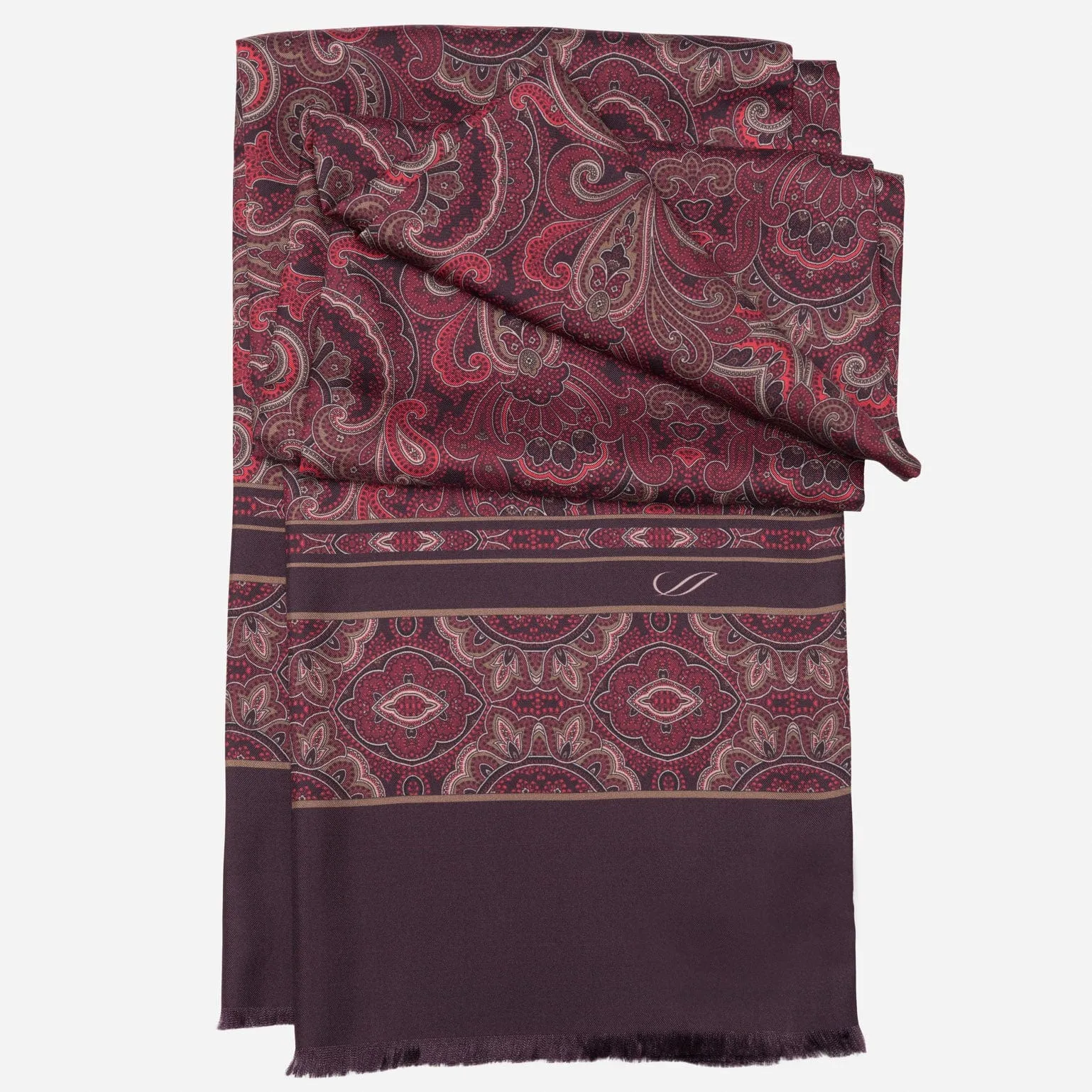 Ferrara - Silk Scarf - Bordeaux sold by Elizabetta