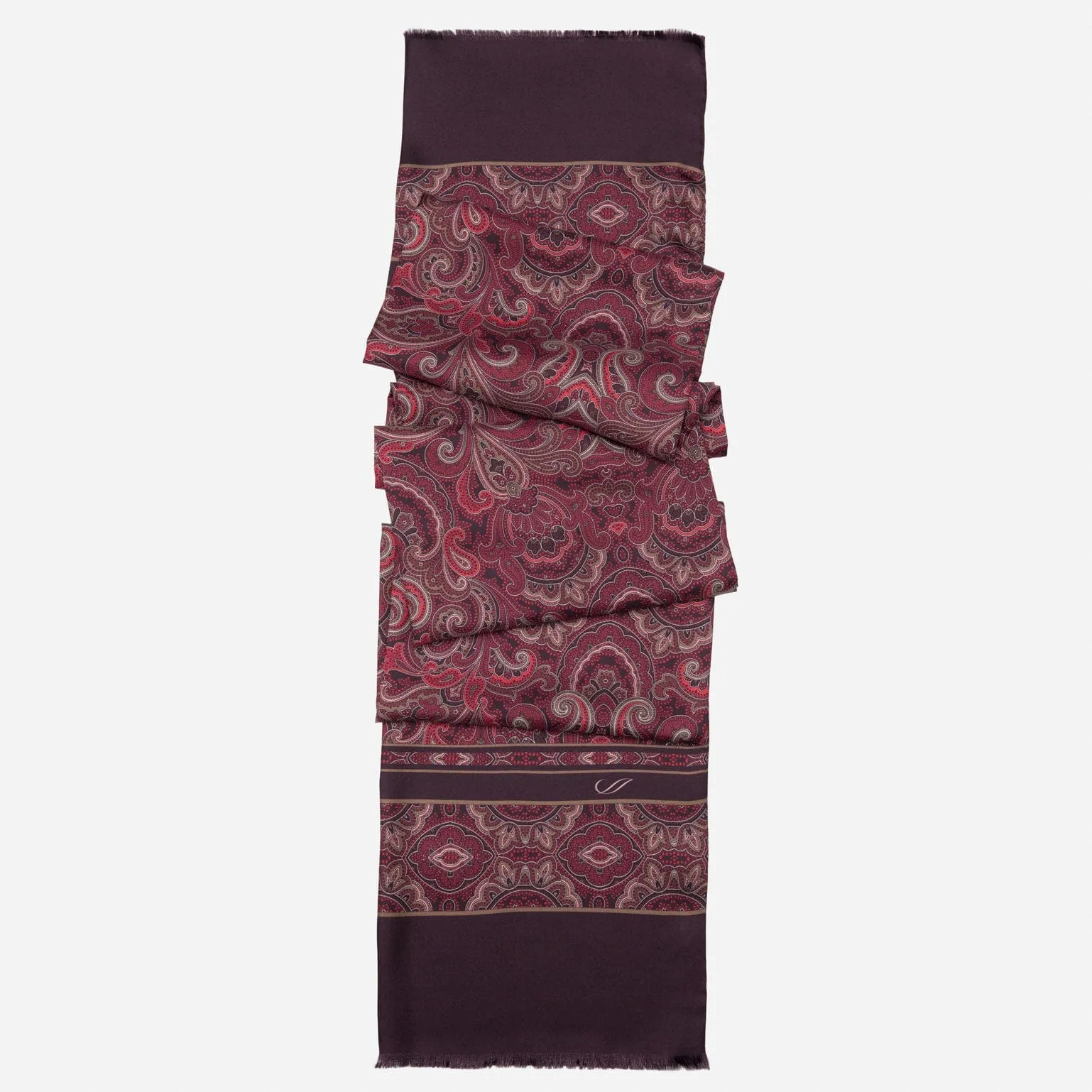 Ferrara - Silk Scarf - Bordeaux sold by Elizabetta product image thumbnail 2