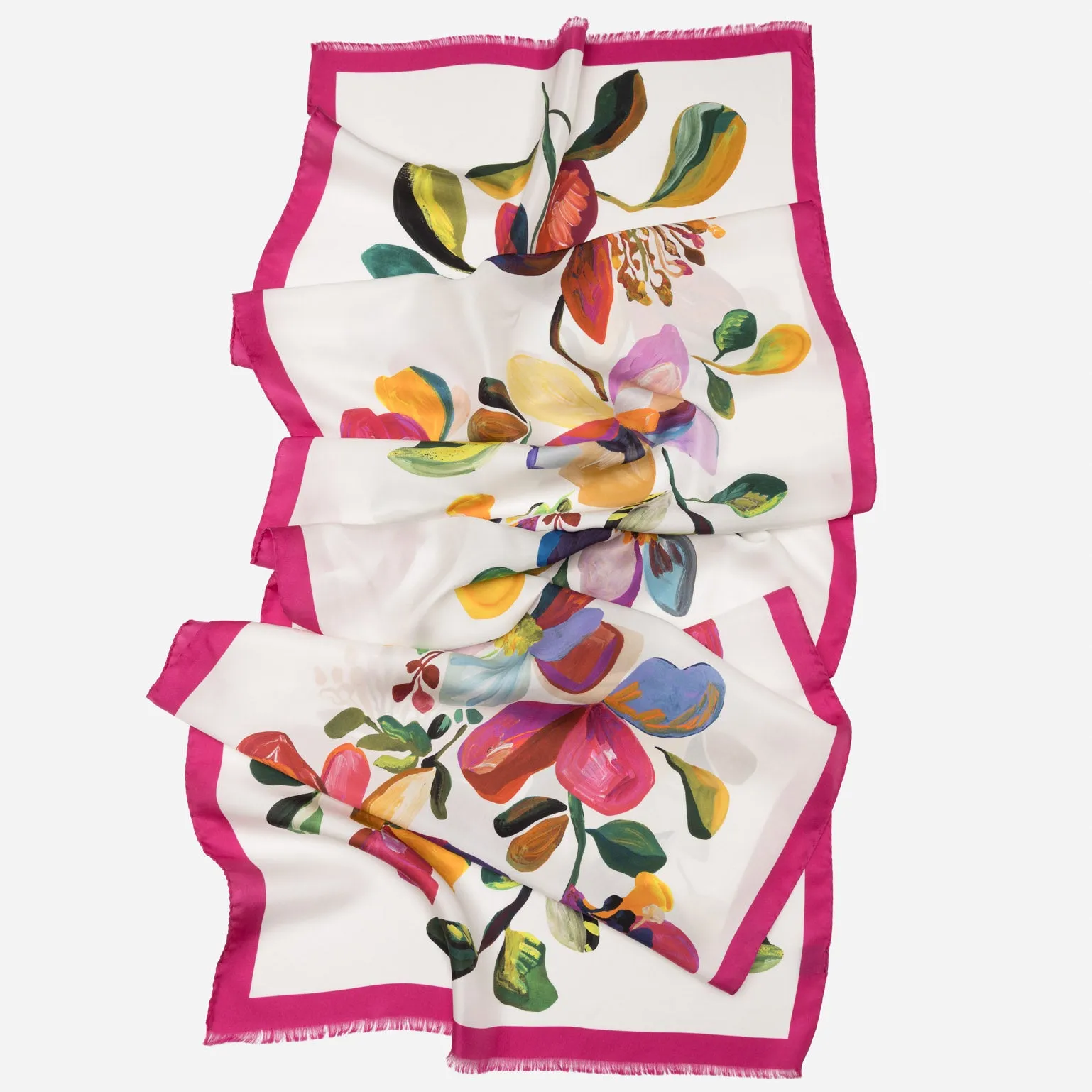 Eloisa - Large Silk Scarf - White sold by Elizabetta product image thumbnail 2