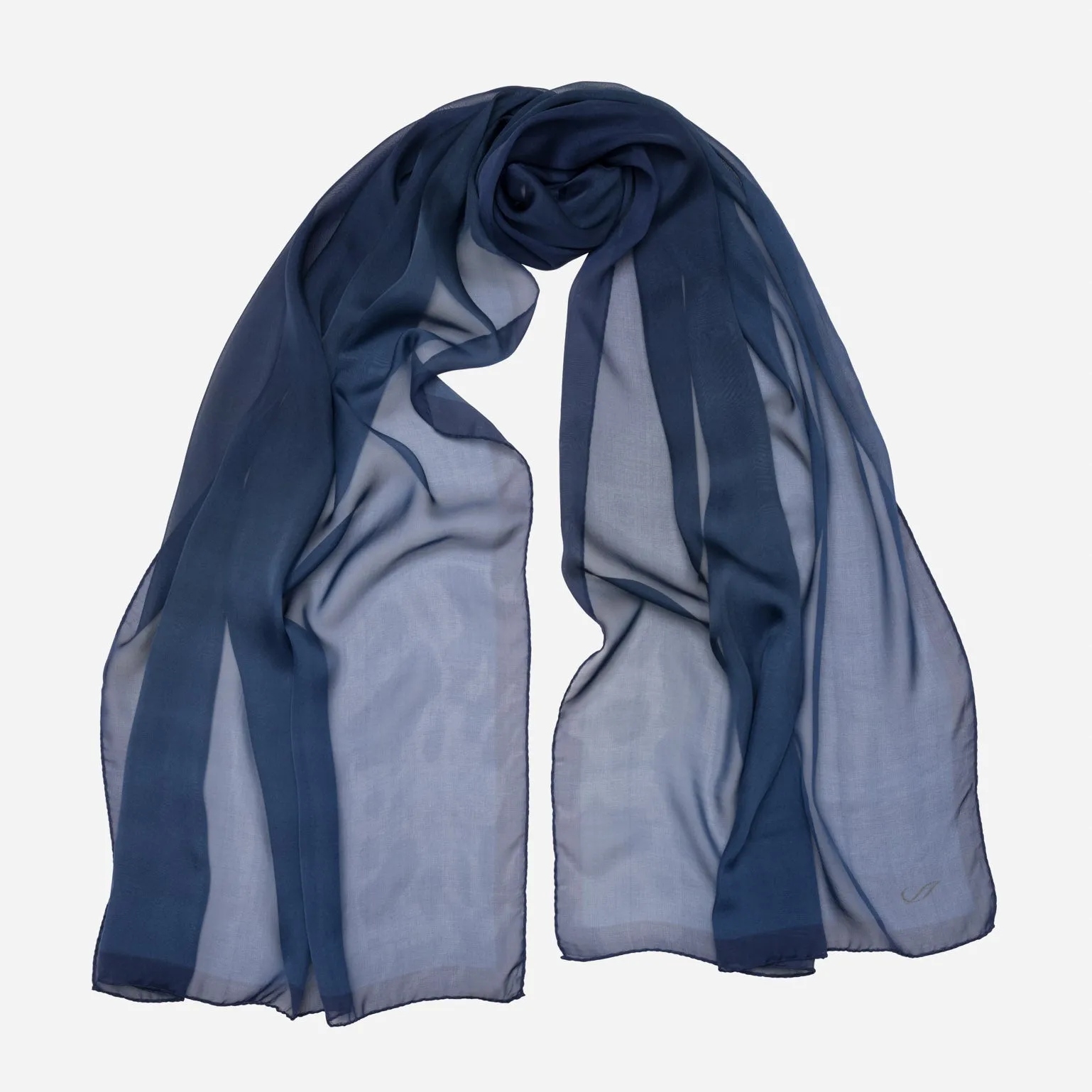 Sophia - Silk Scarf Shawl - Navy sold by Elizabetta