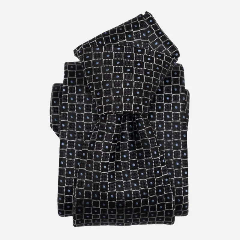 Ravenna - Silk Jacquard Tie - Black sold by Elizabetta