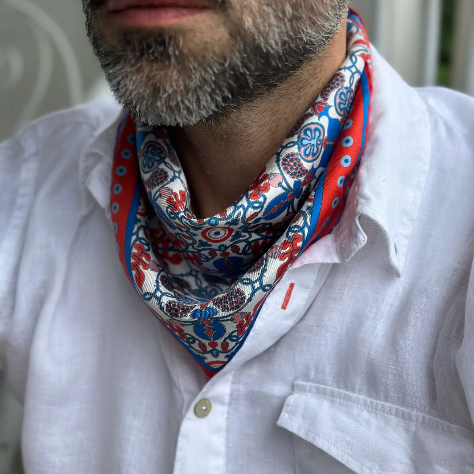 Barbaresco - Silk Neckerchief - Red sold by Elizabetta product image thumbnail 2