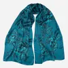Isabella - Silk Scarf Shawl - Peacock Blue sold by Elizabetta