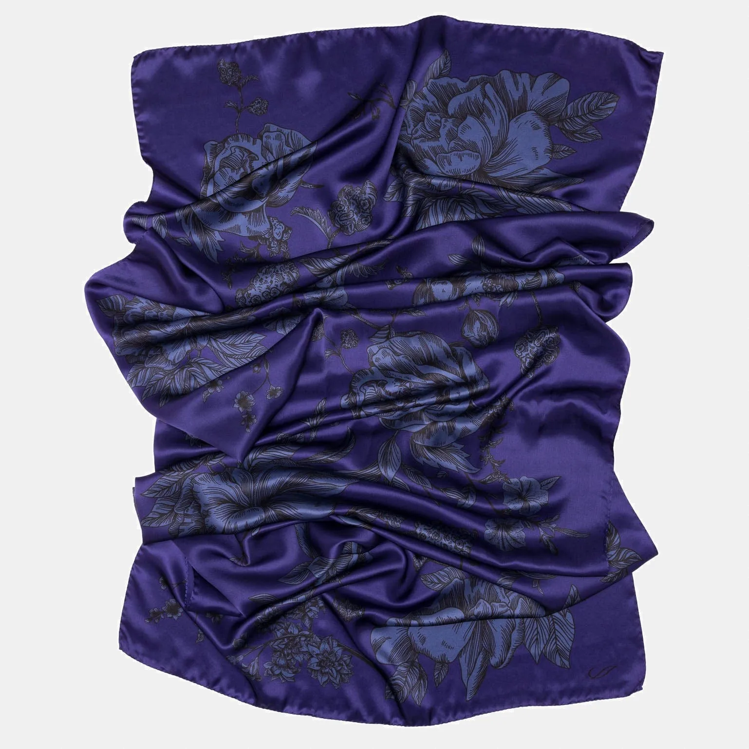 Isabella - Silk Scarf Shawl - Indigo Blue sold by Elizabetta product image thumbnail 2