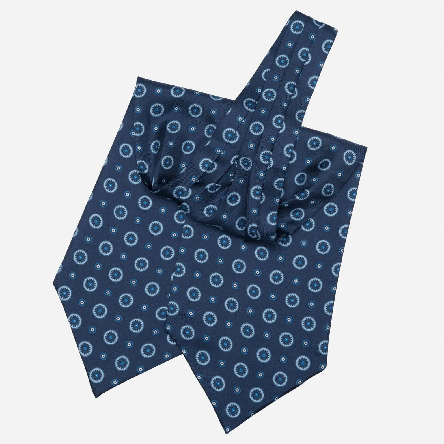 Burano - Silk Ascot Cravat Tie - Blue sold by Elizabetta product image thumbnail 3