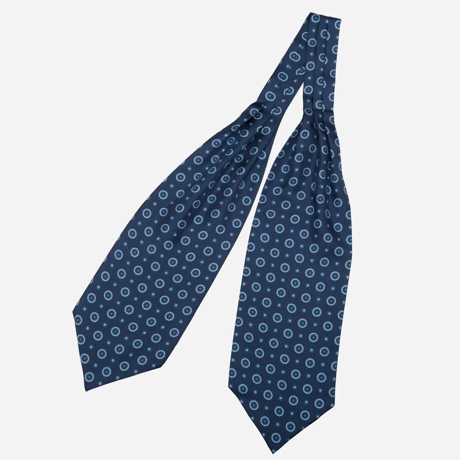 Burano - Silk Ascot Cravat Tie - Blue sold by Elizabetta product image thumbnail 2
