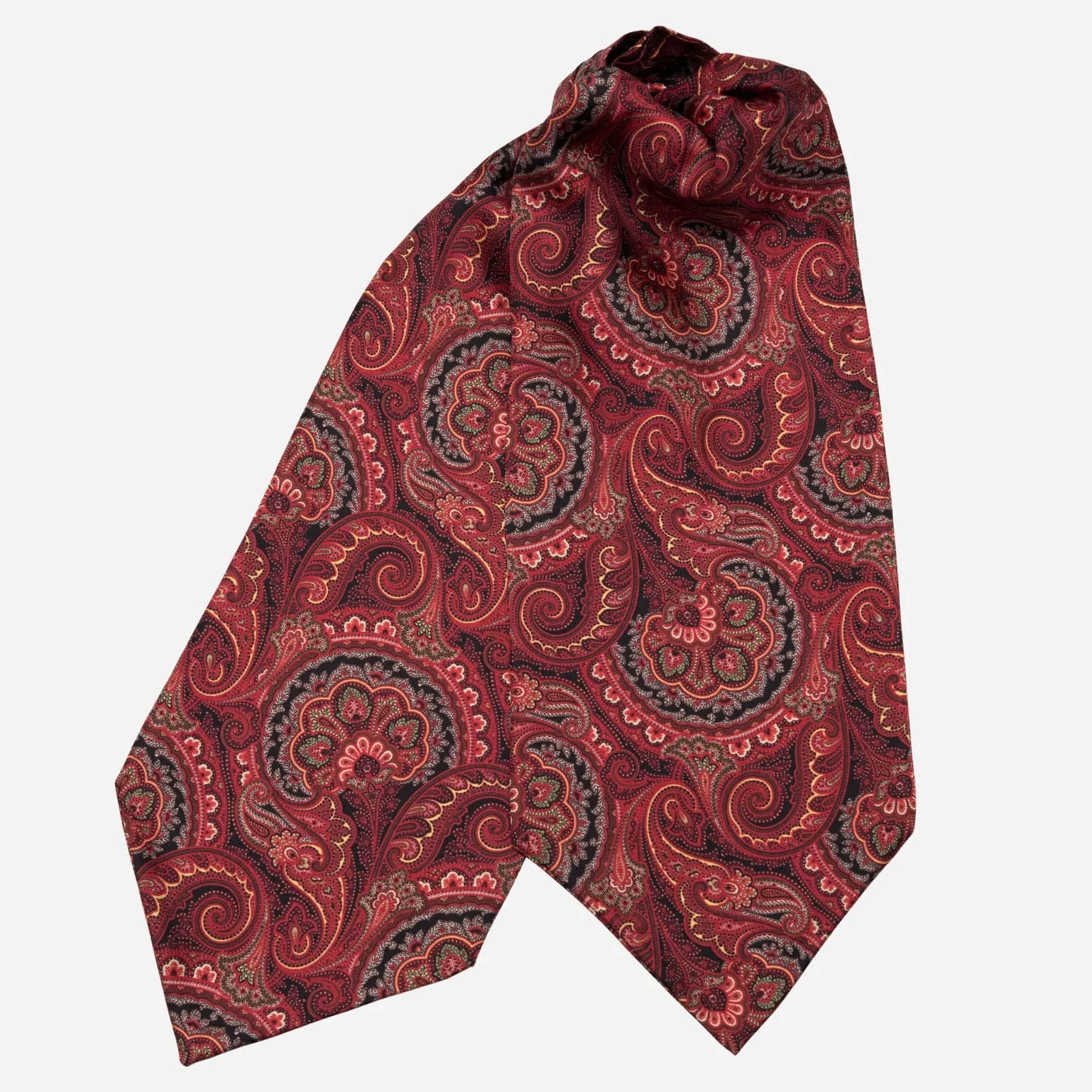 Bugatti - Silk Ascot Cravat Tie - Red sold by Elizabetta