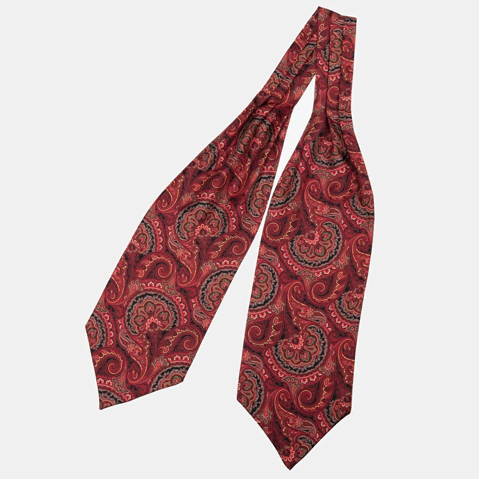 Bugatti - Silk Ascot Cravat Tie - Red sold by Elizabetta product image thumbnail 2