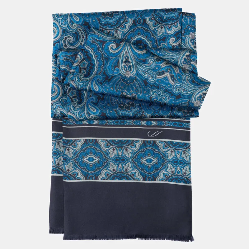 Ferrara - Silk Scarf - Blue sold by Elizabetta