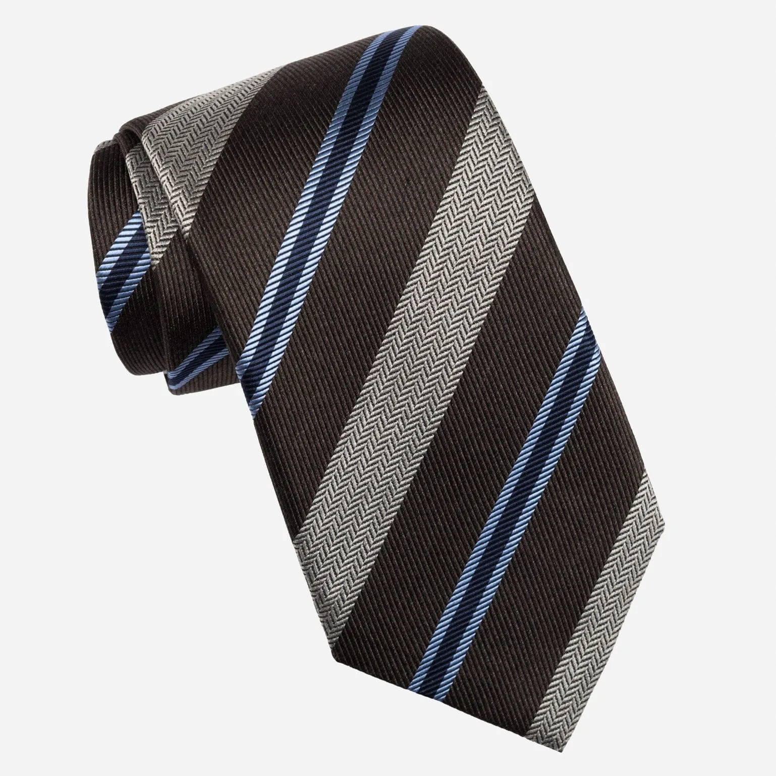 Flaminia - Silk Jacquard Tie - Brown sold by Elizabetta product image thumbnail 2