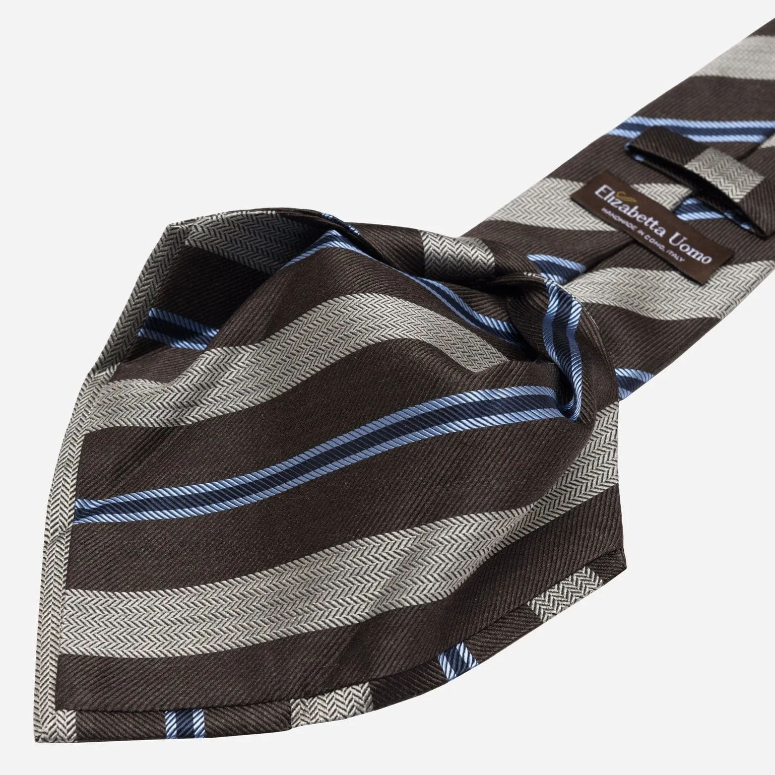 Flaminia - Silk Jacquard Tie - Brown sold by Elizabetta product image thumbnail 3