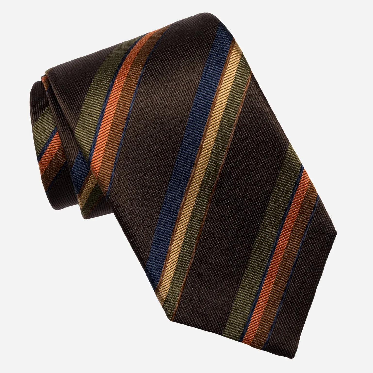 Battisti - Silk Jacquard Tie - Chocolate Brown sold by Elizabetta product image thumbnail 2
