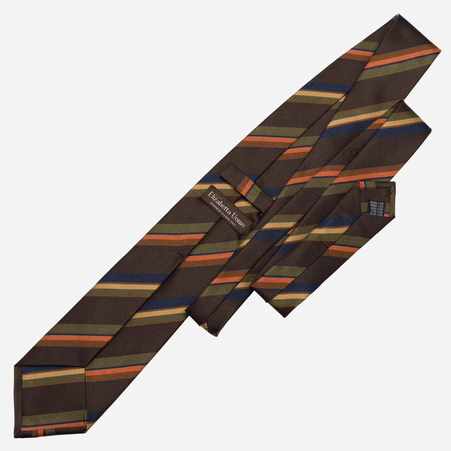 Battisti - Silk Jacquard Tie - Chocolate Brown sold by Elizabetta product image thumbnail 4