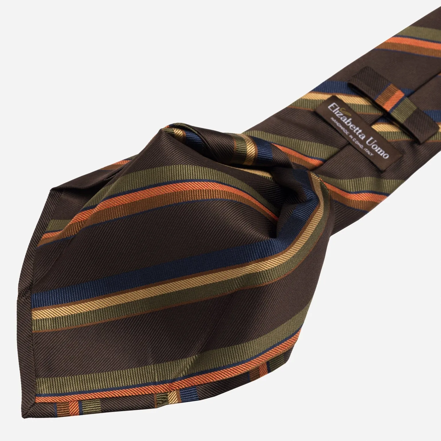Battisti - Silk Jacquard Tie - Chocolate Brown sold by Elizabetta product image thumbnail 3