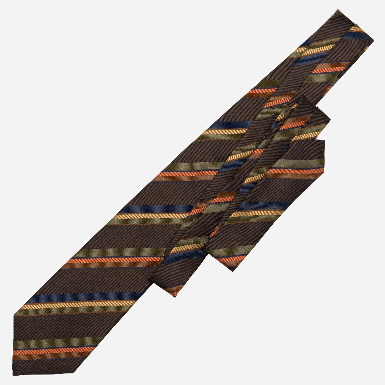 Battisti - Silk Jacquard Tie - Chocolate Brown sold by Elizabetta product image thumbnail 5
