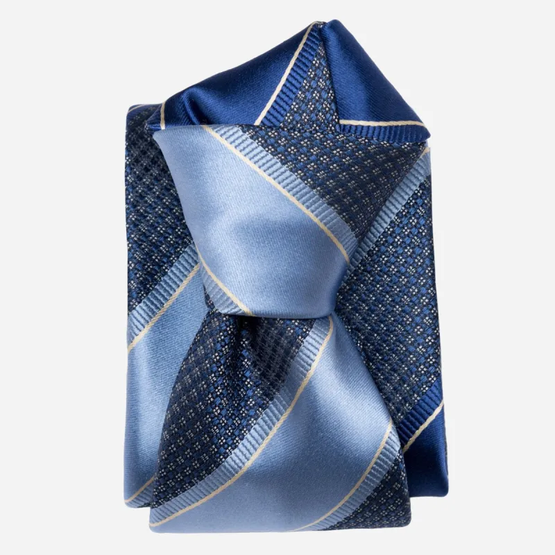 Ferrari - Silk Jacquard Tie - Blue sold by Elizabetta