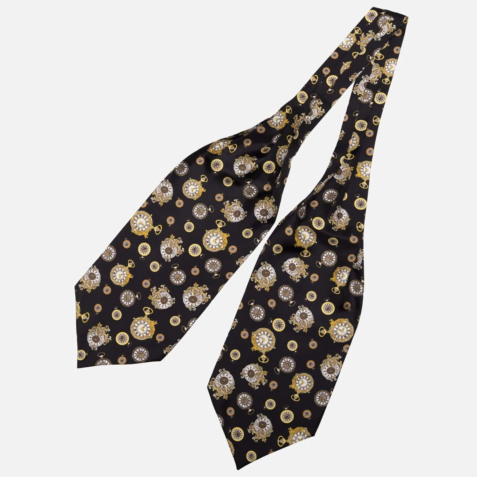 Gilded Keeper - Silk Ascot Cravat Tie - Black sold by Elizabetta product image thumbnail 2