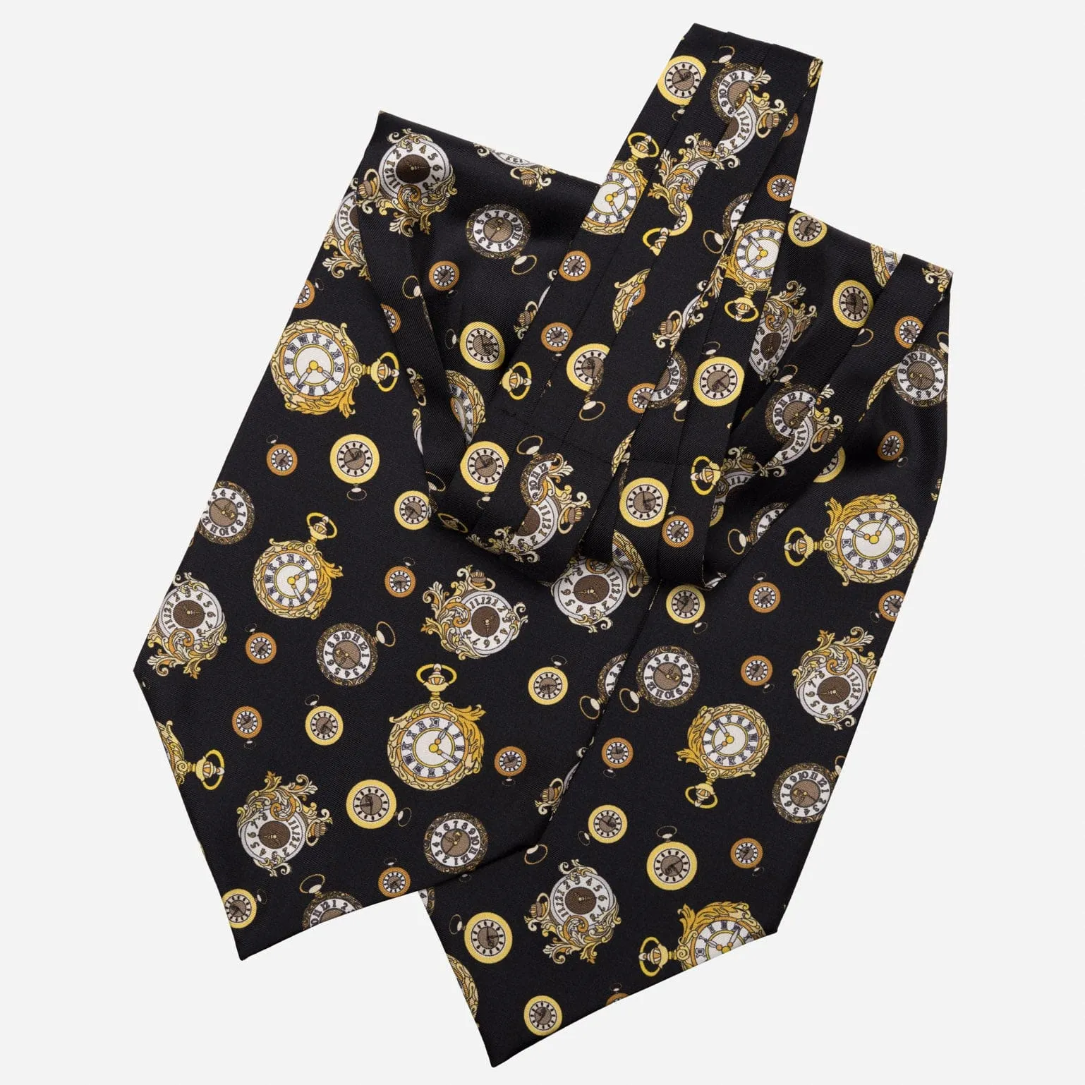 Gilded Keeper - Silk Ascot Cravat Tie - Black sold by Elizabetta product image thumbnail 3
