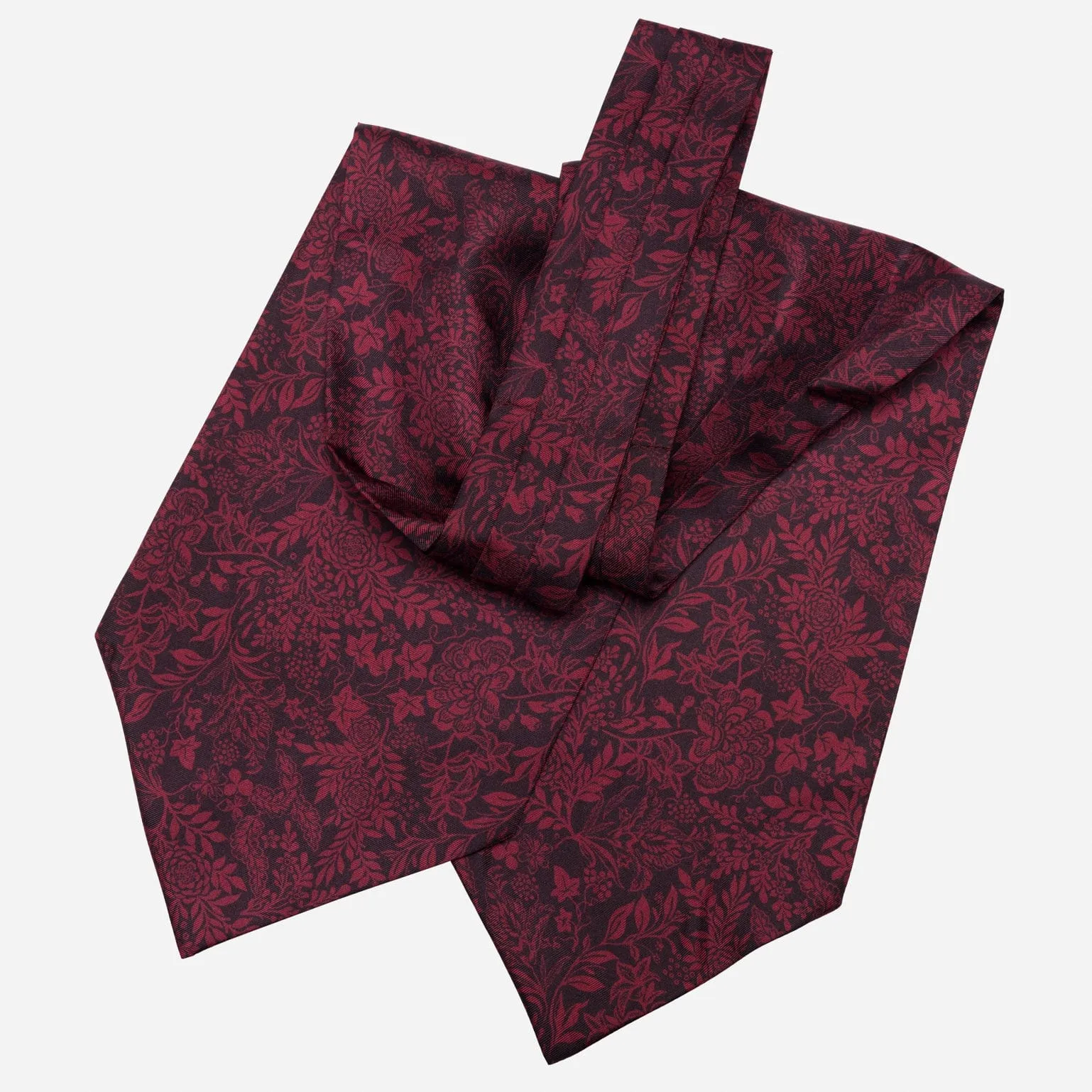 Portofino - Silk Ascot Cravat Tie - Burgundy sold by Elizabetta product image thumbnail 3