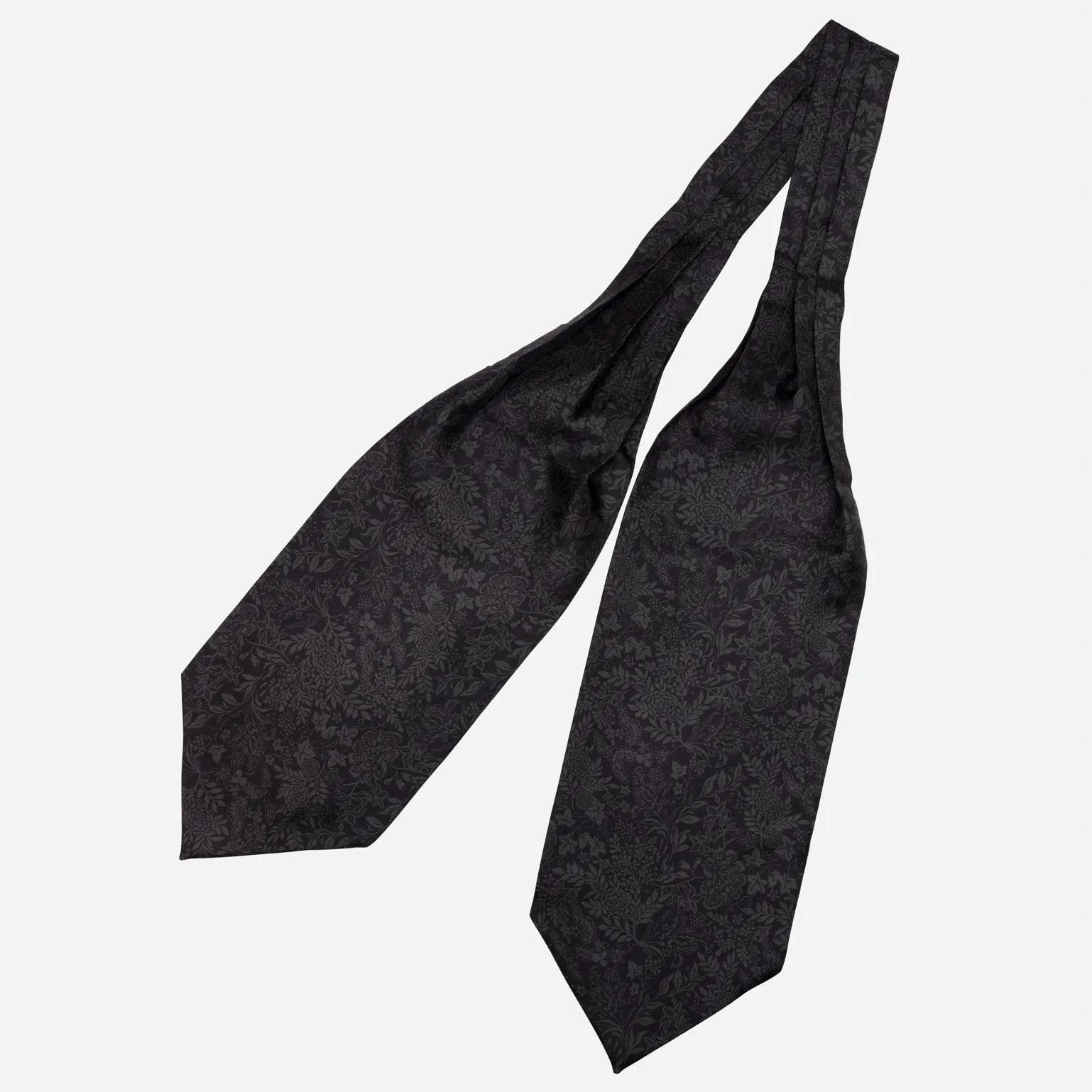 Portofino - Silk Ascot Cravat Tie - Black sold by Elizabetta product image thumbnail 2
