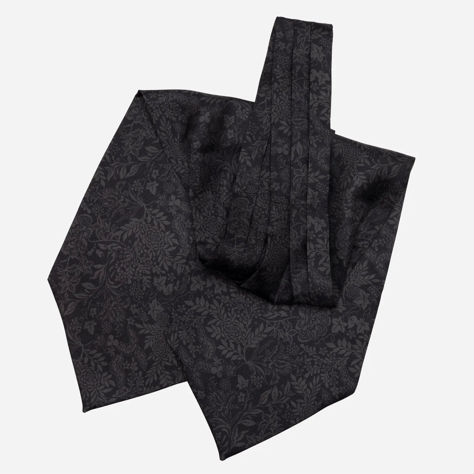 Portofino - Silk Ascot Cravat Tie - Black sold by Elizabetta product image thumbnail 3