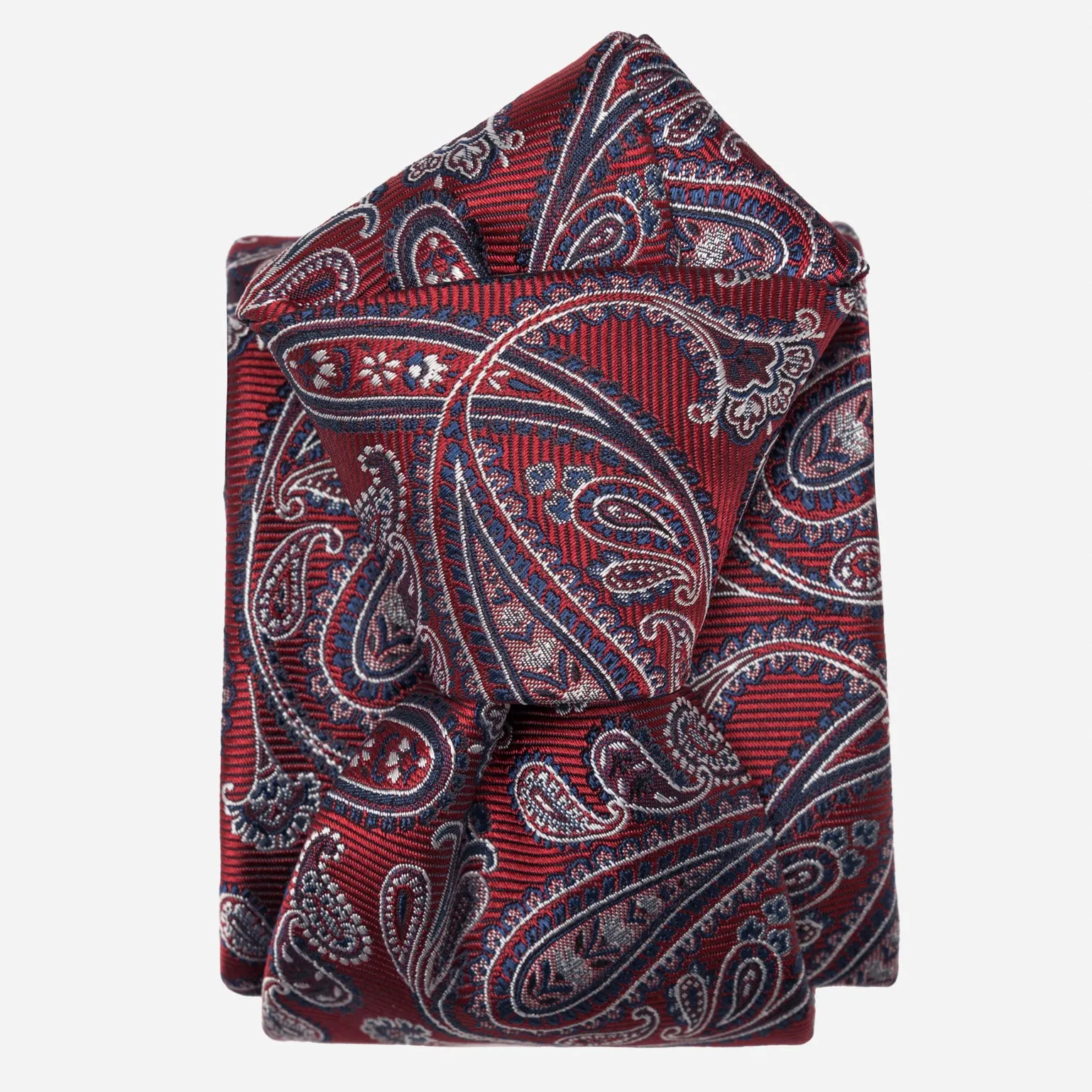 Palermo - Silk Jacquard Tie - Red sold by Elizabetta