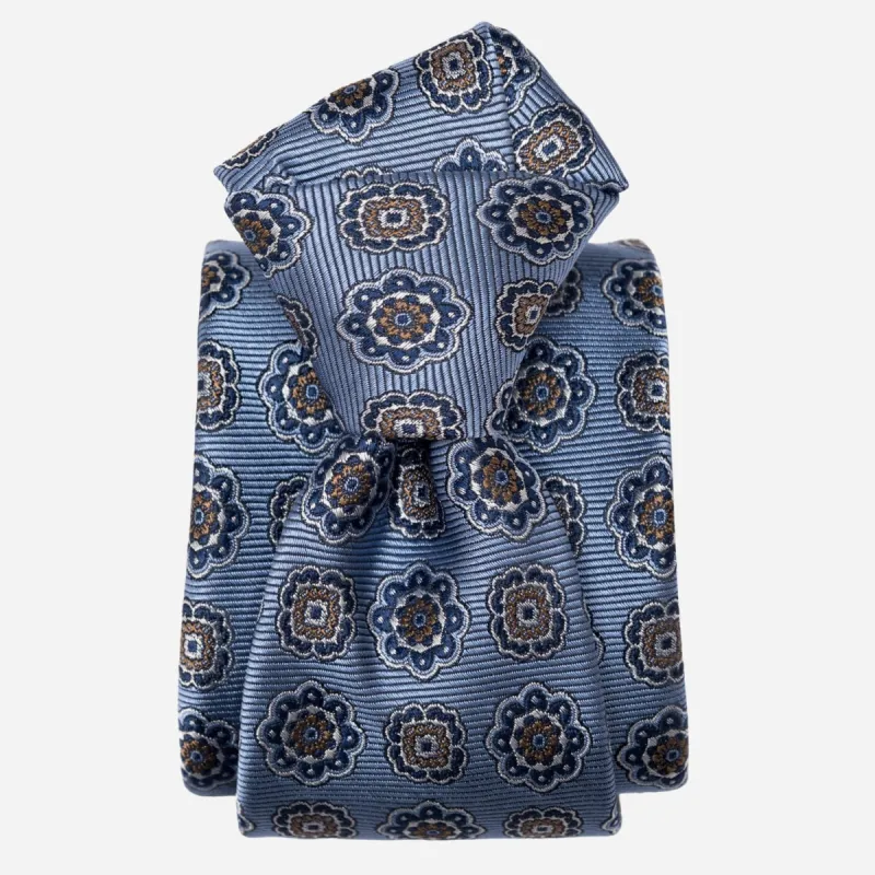 Tiberio - Silk Jacquard Tie - Sky Blue sold by Elizabetta