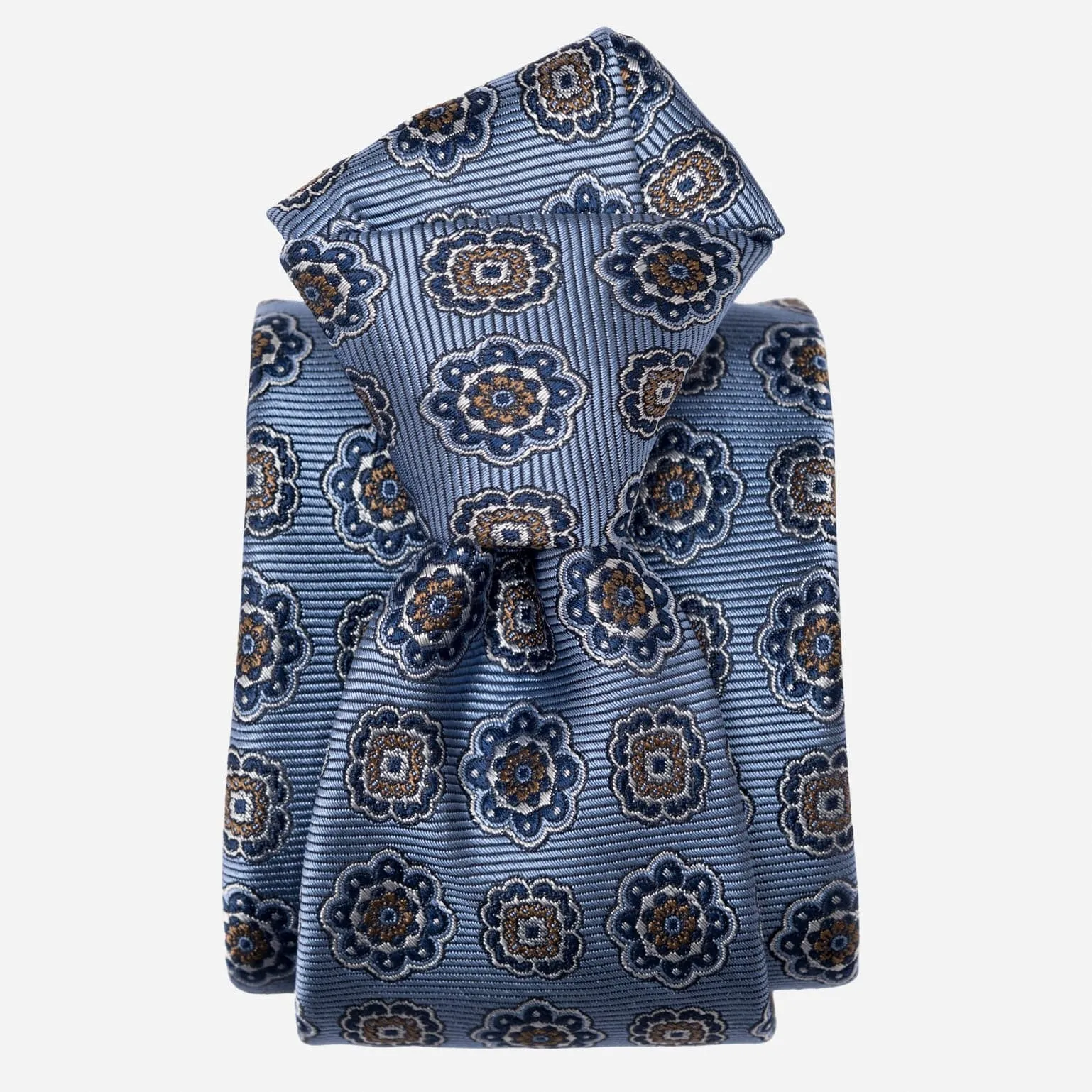 Tiberio - Silk Jacquard Tie - Sky Blue sold by Elizabetta