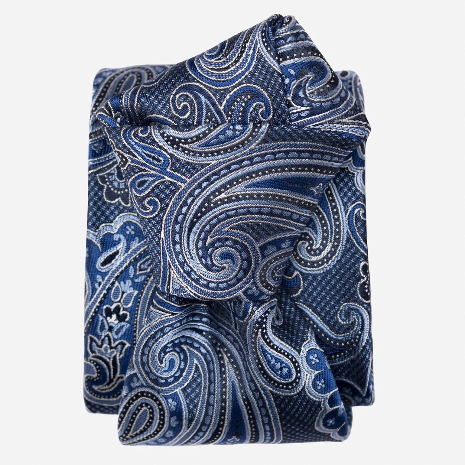 Pavia - Silk Jacquard Tie - Blue sold by Elizabetta